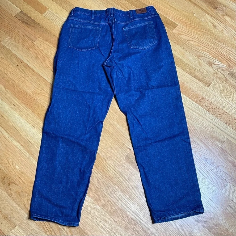 LL Bean Relaxed Fit Men's Denim Jeans 42x34 Denim 100% Cotton Workwear Straight - Picture 6 of 8